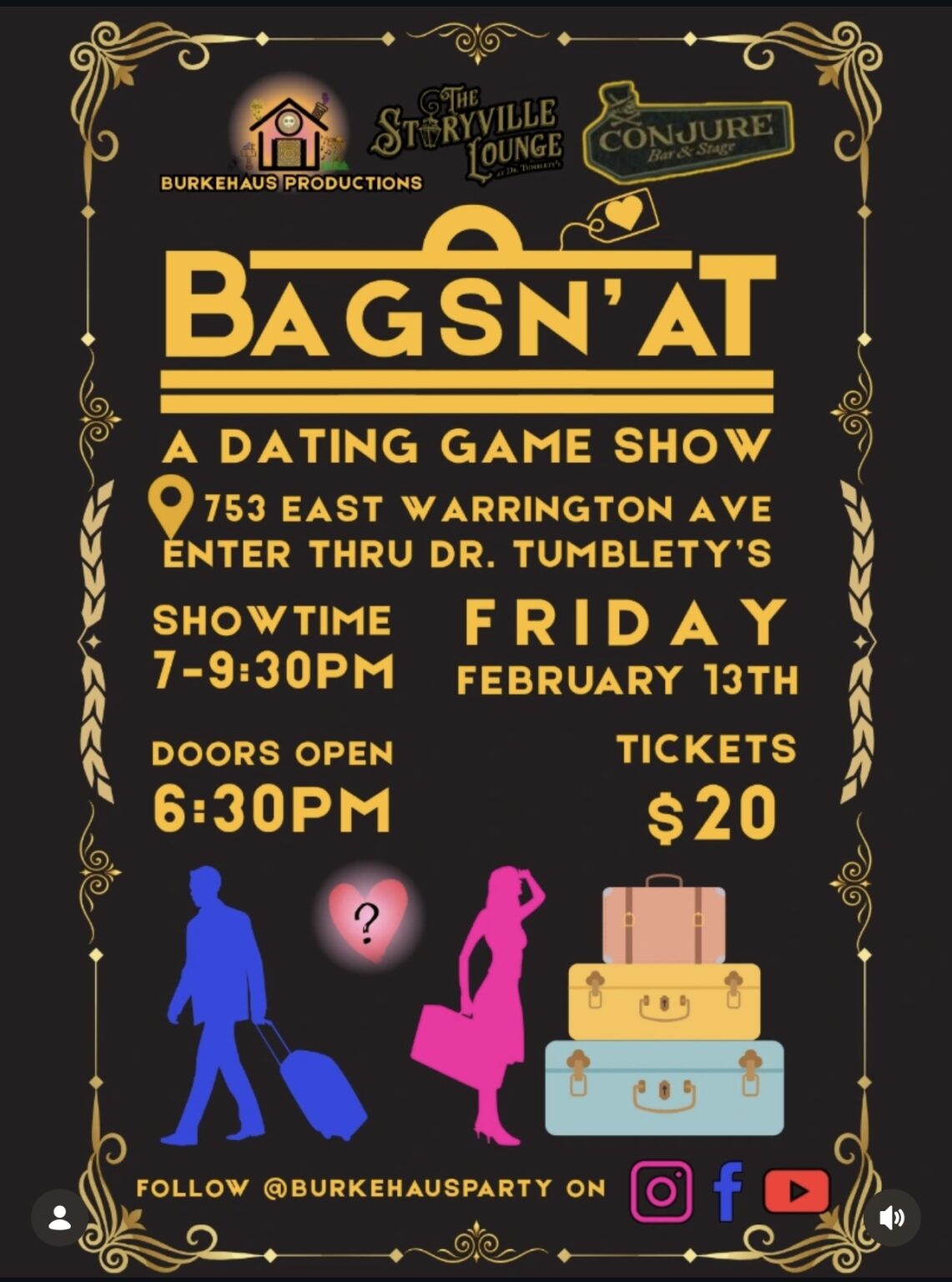 Bags n’at – A Dating Game Show LIVE at Conjure Bar & Stage (SIGN UP TO ...